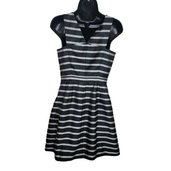 J. CREW Nwt striped metallic jaquard dress size 2 - Picture 2 of 10